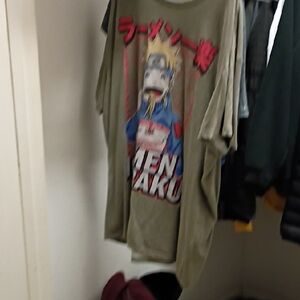 Olive Green Graphic T-Shirt Casual Short-Sleeved